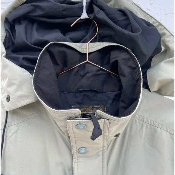 Eddie Bauer Mens Gore Tex Winter Hooded Jacket Beige Sz Small - Picture 15 of 16